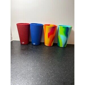 Pack of 4 16 oz Silicone Unbreakable Silipint Cups